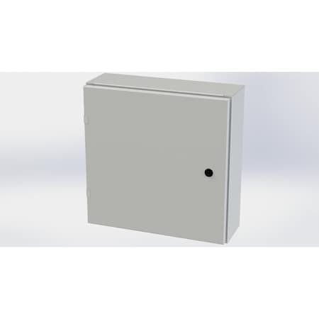 Saginaw Control & Engineering 1/4 Turn Latch Electrical Enclosures, 20 in H, 6 in D, 20 in W, NEMA 3R, 4, 12, 13, Carbon Steel SCE-20EL2006LPLG